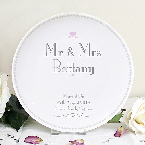 Personalised Decorative Wedding Mr & Mrs Plate