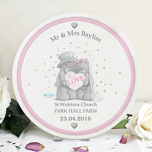 Personalised Me To You Wedding Couple Plate