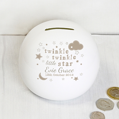 Personalised Twinkle Twinkle Money Box