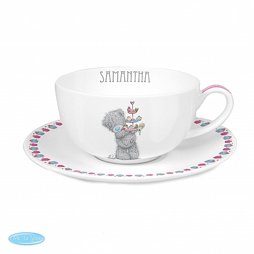 Personalised Me To You Cupcake Teacup & Saucer