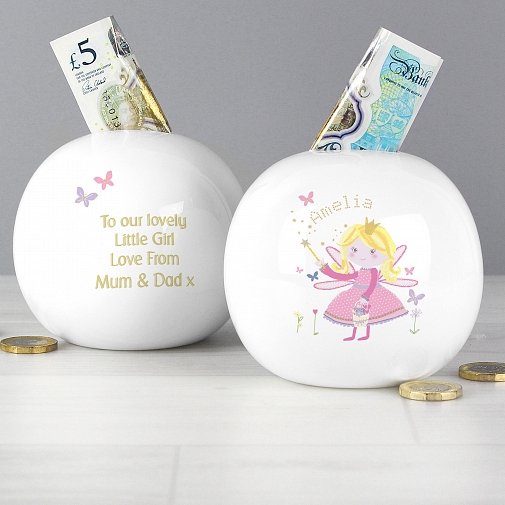 Personalised Garden Fairy Money Box