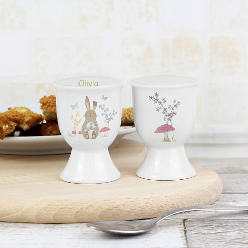 Personalised Easter Meadow Bunny Egg Cup