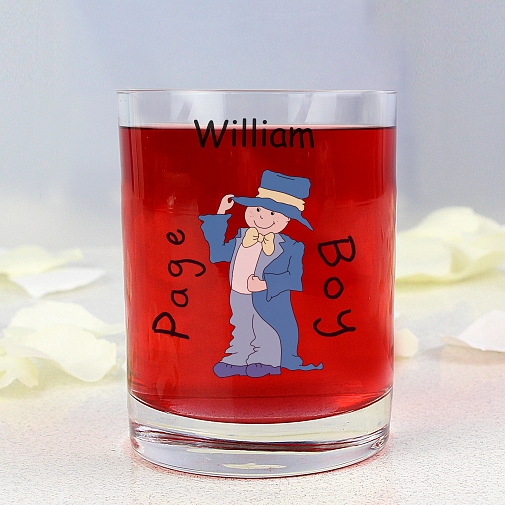 Personalised Cartoon Wedding Young Male Juice Glass