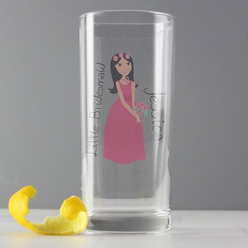Personalised Fabulous Little Bridesmaid/Flower Girl Hi Ball Glass