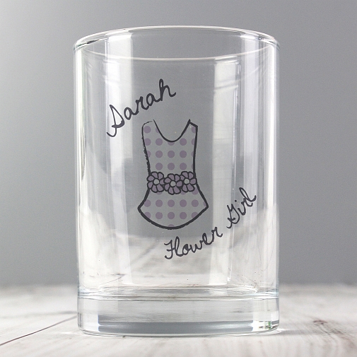 Personalised Dotty Wedding Young Female Juice Glass