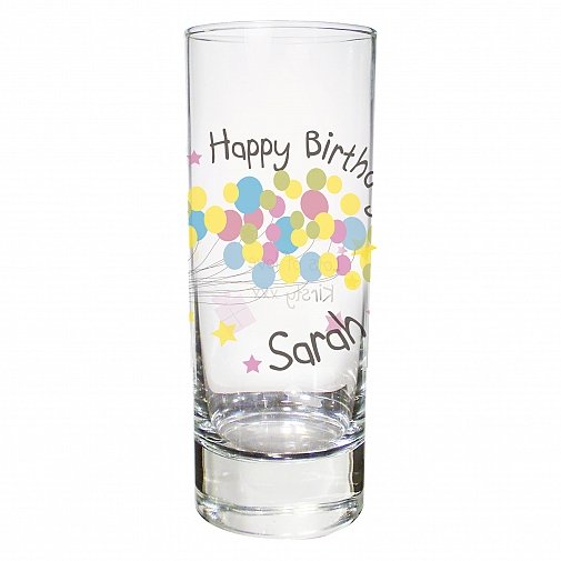 Personalised Birthday Balloon Shot Glass