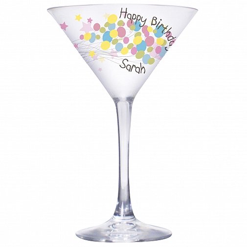 Personalised Birthday Balloon Cocktail Glass