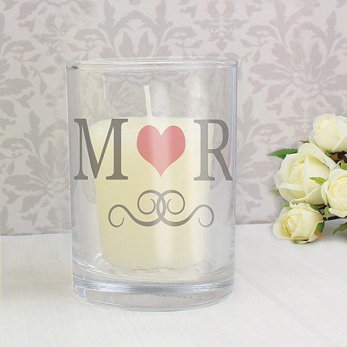 Personalised Pack of 10 Monogram Votive Candle Holders
