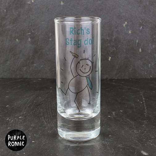 Personalised Purple Ronnie Stag Shot Glass