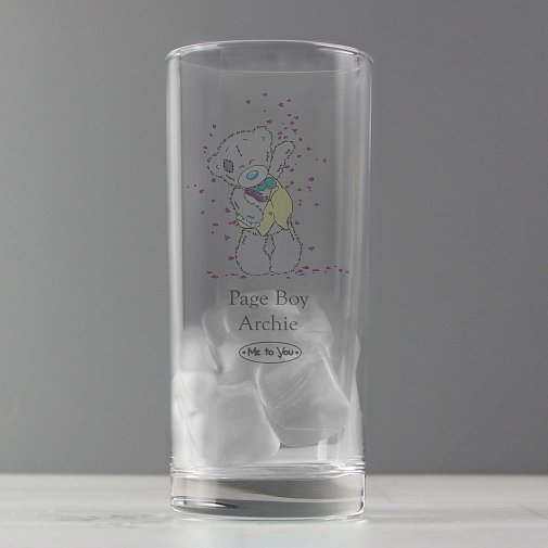 Personalised Me To You Wedding Male Hi Ball Glass