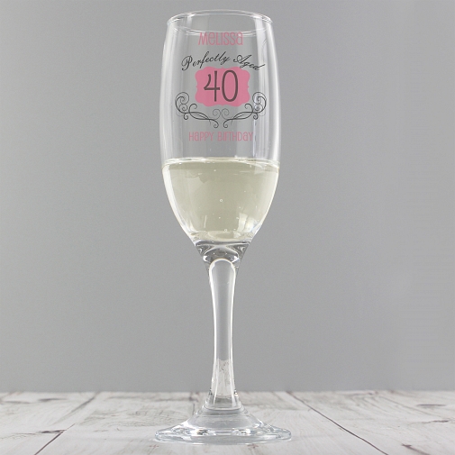 Personalised Perfectly Aged Champagne Flute