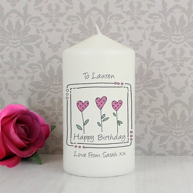 3 Hearts Message Candle delivery to UK [United Kingdom]