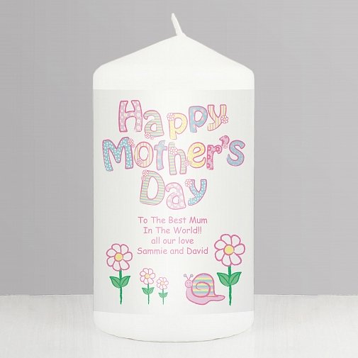 Daisy Happy Mothers Day Candle delivery to UK [United Kingdom]