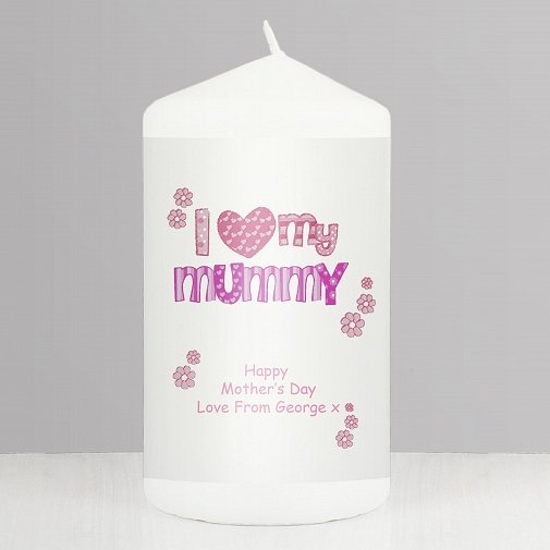 Personalised Pink Patterns I Love My Candle