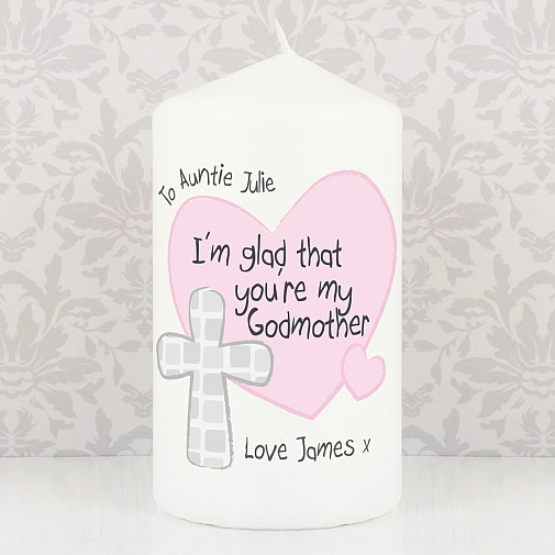 Personalised Godmother Candle