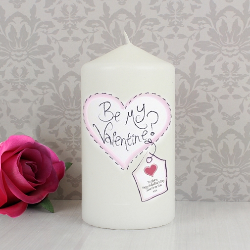 Personalised Stitch Heart Candle