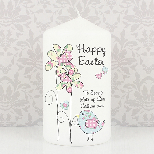 Personalised Daffodil chick Easter Candle
