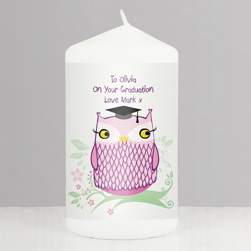 Personalised Miss Owl Candle