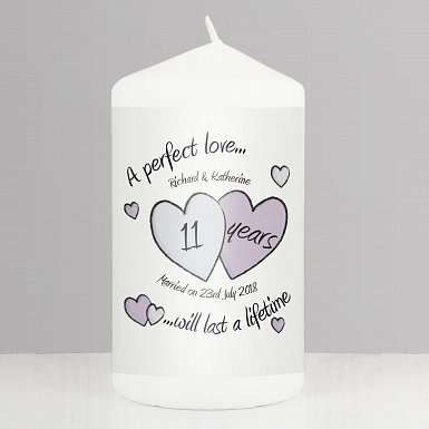 Personalised A Perfect Love Anniversary Candle