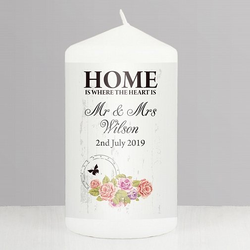 Personalised Shabby chick Candle