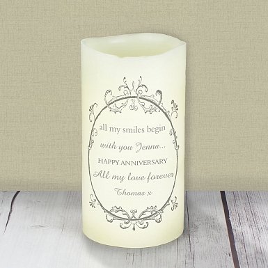 Personalised Ornate Frame LED Candle