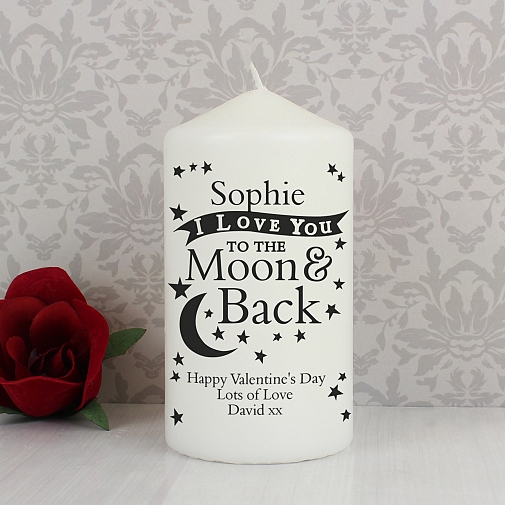 Personalised To the Moon and Back Candle