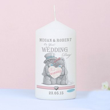 Personalised Me To You Wedding Couple Candle