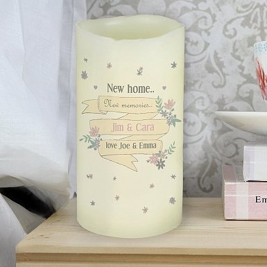 Personalised Garden Bloom LED Candle