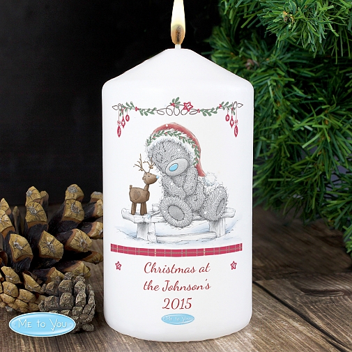 Personalised Me To You Reindeer Candle