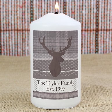 Personalised Highland Stag Candle