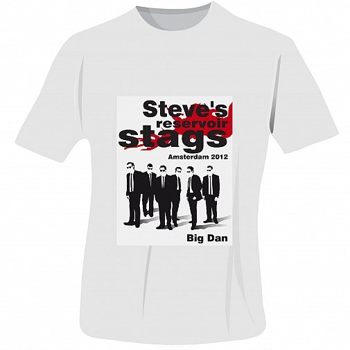 Personalised Reservoir Stags T-Shirt - White - Extra Extra Large