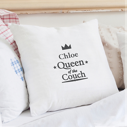 Personalised Queen of the Couch Cushion Cover