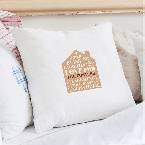 Personalised Family Typography Cushion Cover
