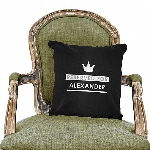 Reserved For Black Cushion Cover