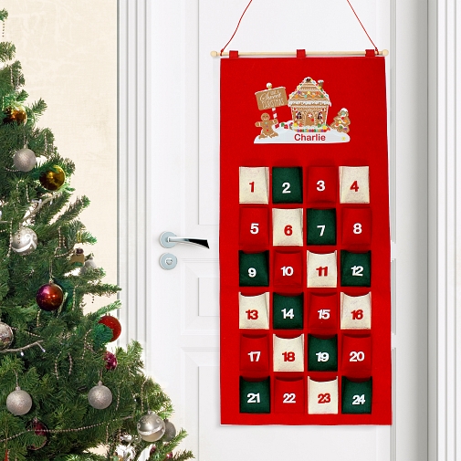 Personalised Gingerbread House Felt Advent Calendar