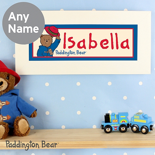 Personalised Paddington Bear Name Frame