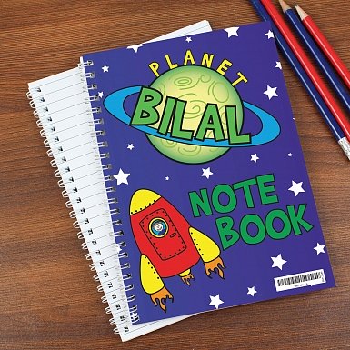 Personalised Space A5 Notebook