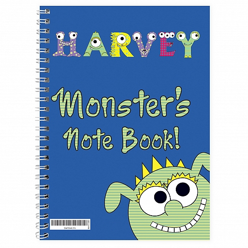 Personalised Little Monster A5 Notebook