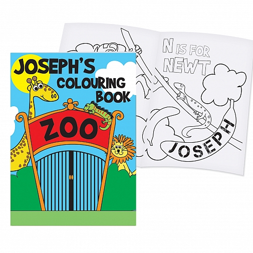 Personalised Zoo Colouring Book