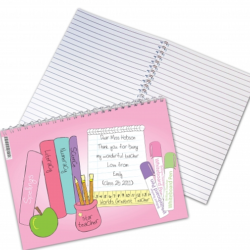 Personalised Teacher Female A5 Notebook