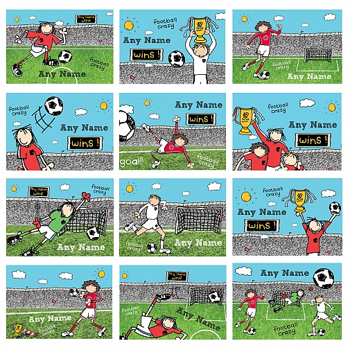 Personalised Football Crazy A4 Wall Calendar