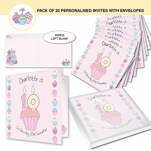 Personalised Cupcake Invitations