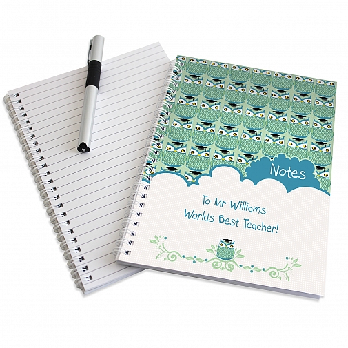 Personalised Mr Owl A5 Notebook