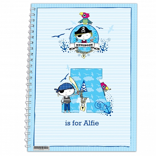 Personalised Pirate A5 Notebook