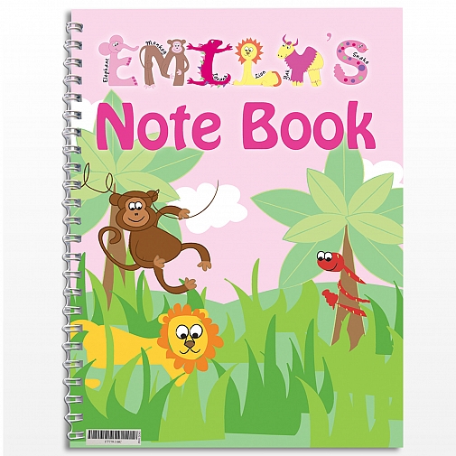 Personalised Girls Animal Alphabet A5 Notebook