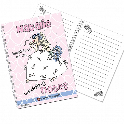 Personalised Bang on the Door Wedding Bride A5 Notebook