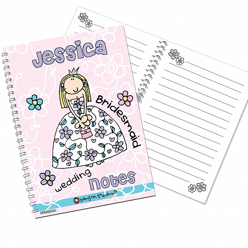 Personalised Bang on the Door Wedding Girls A5 Notebook