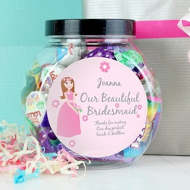 Personalised Fabulous Bridesmaid Sweet Jar