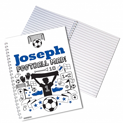 Personalised Football A5 Notebook