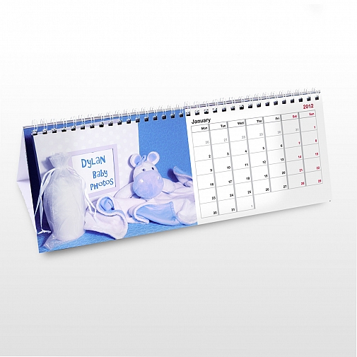 Personalised Baby Boy Desk Calendar